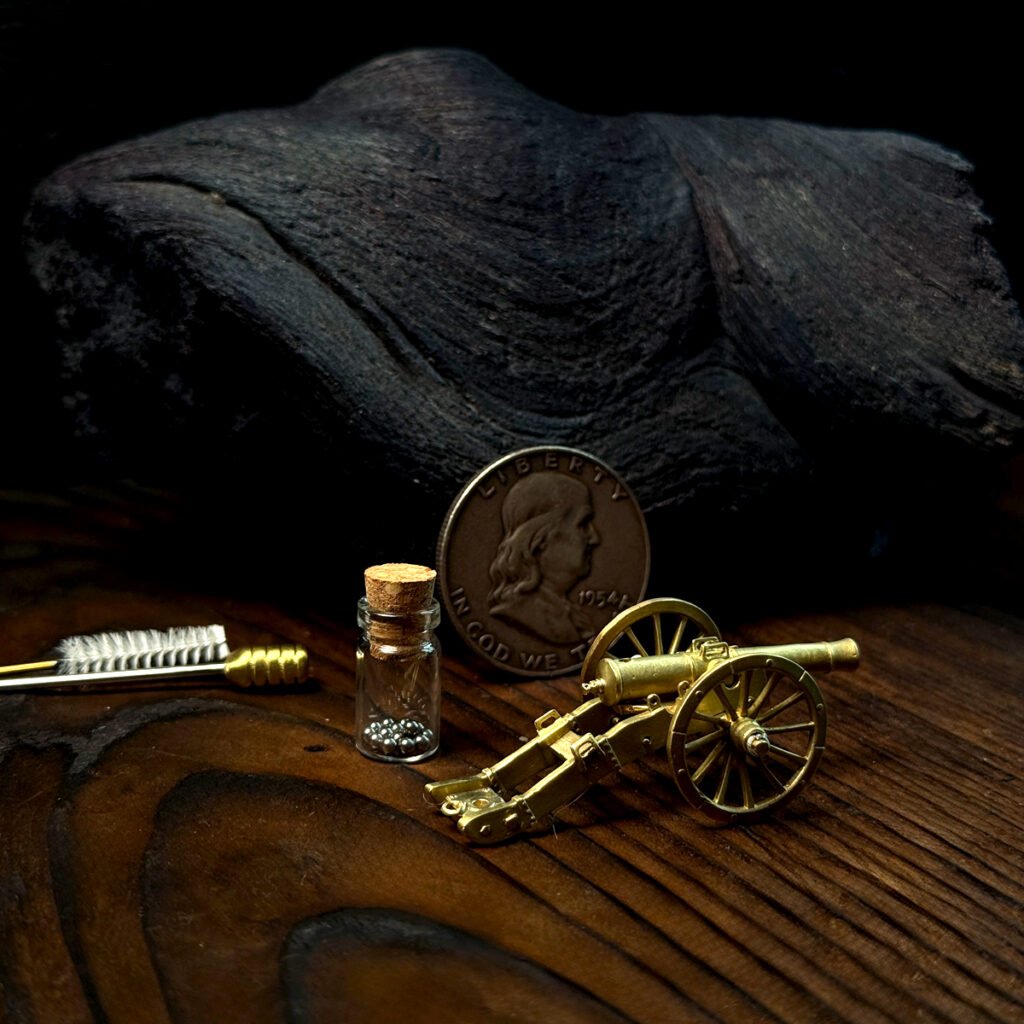 12-pounder scale model cannon: precise 1:72 functional artillery miniature weapon