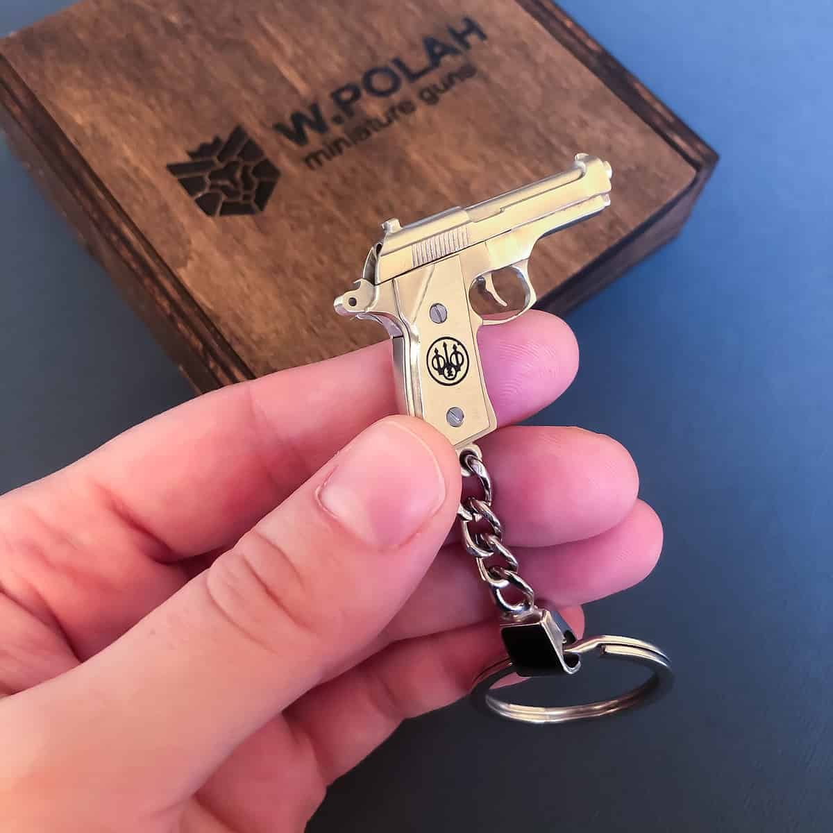 2mm pinfire gun Beretta 92FS scale 1/5 Metal scale model ⁄ W. Polah