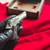Detailed full metal miniature Desert Eagle slide gun with wood grips