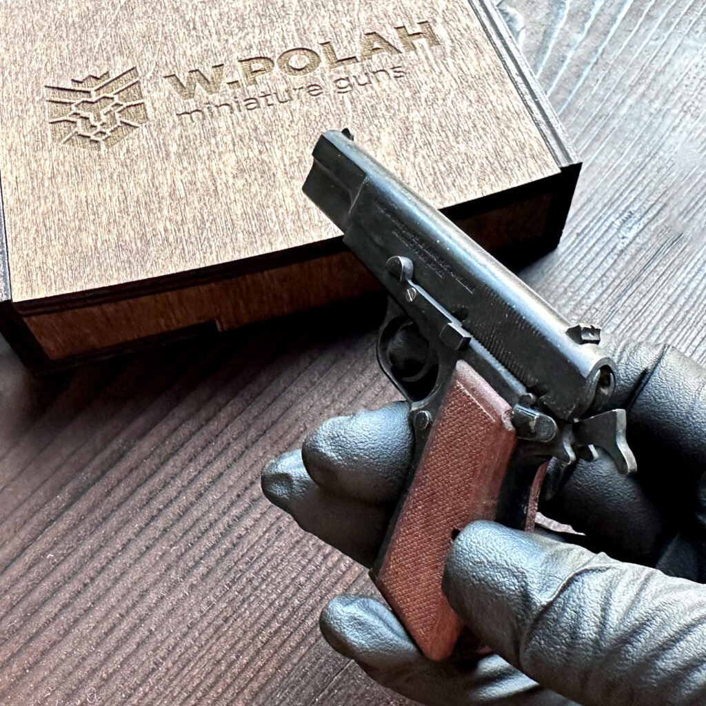 Browning Hi-Power 2mm Slide Gun Scale | 1/3 Metal Scaled Model