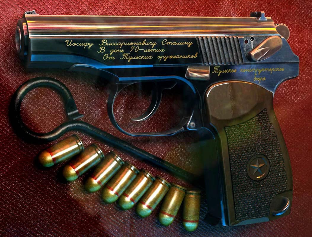 Makarov pistol, birthday gift to Josef Stalin from Tula gunsmiths, USSR, 1949