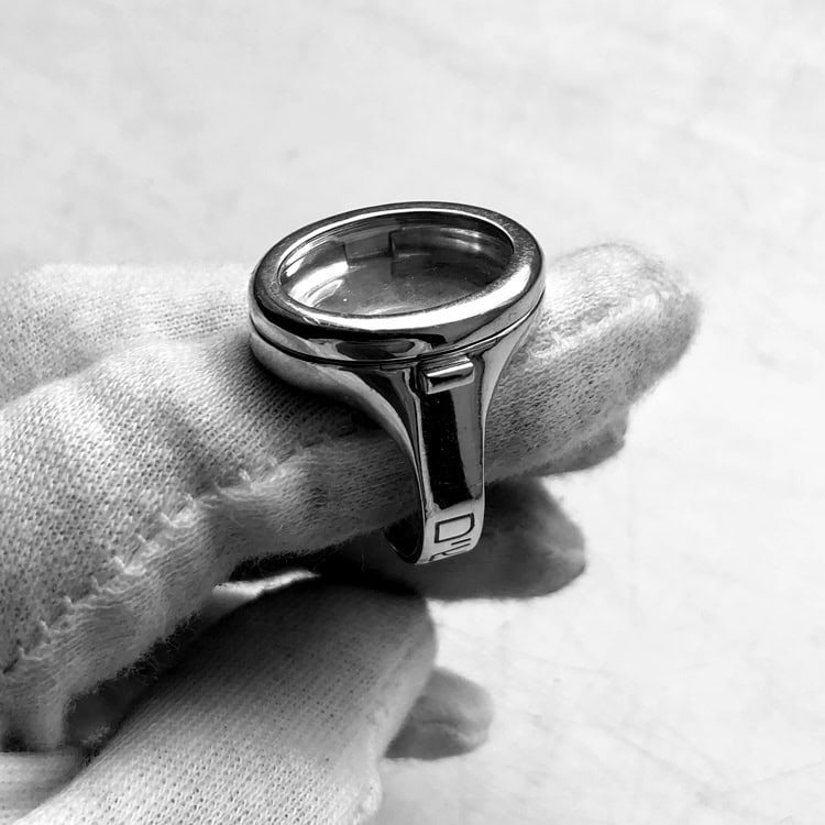 Locket Ring With Derringer Miniature Pistol