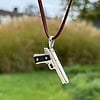 Gun Necklace Pistol Pendant Silver Colt-1911