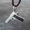 Gun Necklace Pistol Pendant Silver Colt-1911