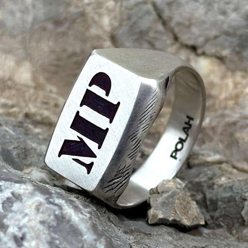 Silver Ring for Men with Customization Options