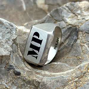 Silver Ring for Men with Customization Options