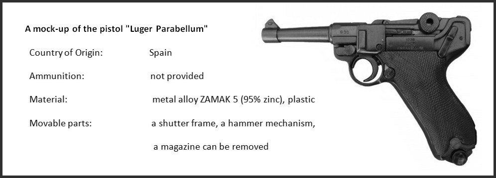 A Mock-Up of the Pistol Luger Parabellum