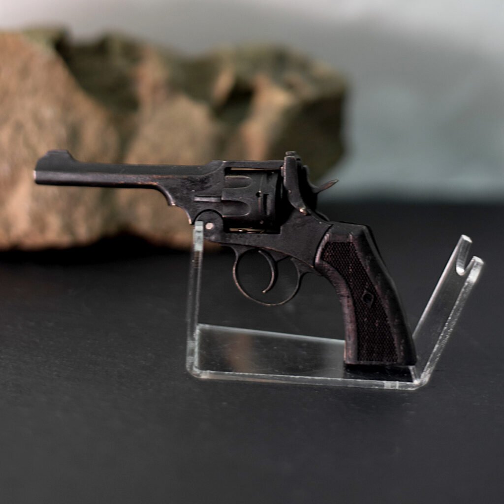 Detailed Webley replica: Collectible 3mm firing miniature gun