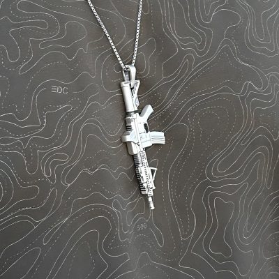 04-silver-pendant-rifle-HK416.jpg Silver Jewelry Rifle Pendant HK416