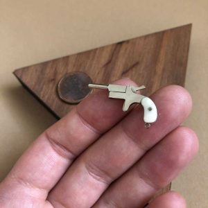 Derringer Nickel Brass Scale 1:6 Handgun Jewelry