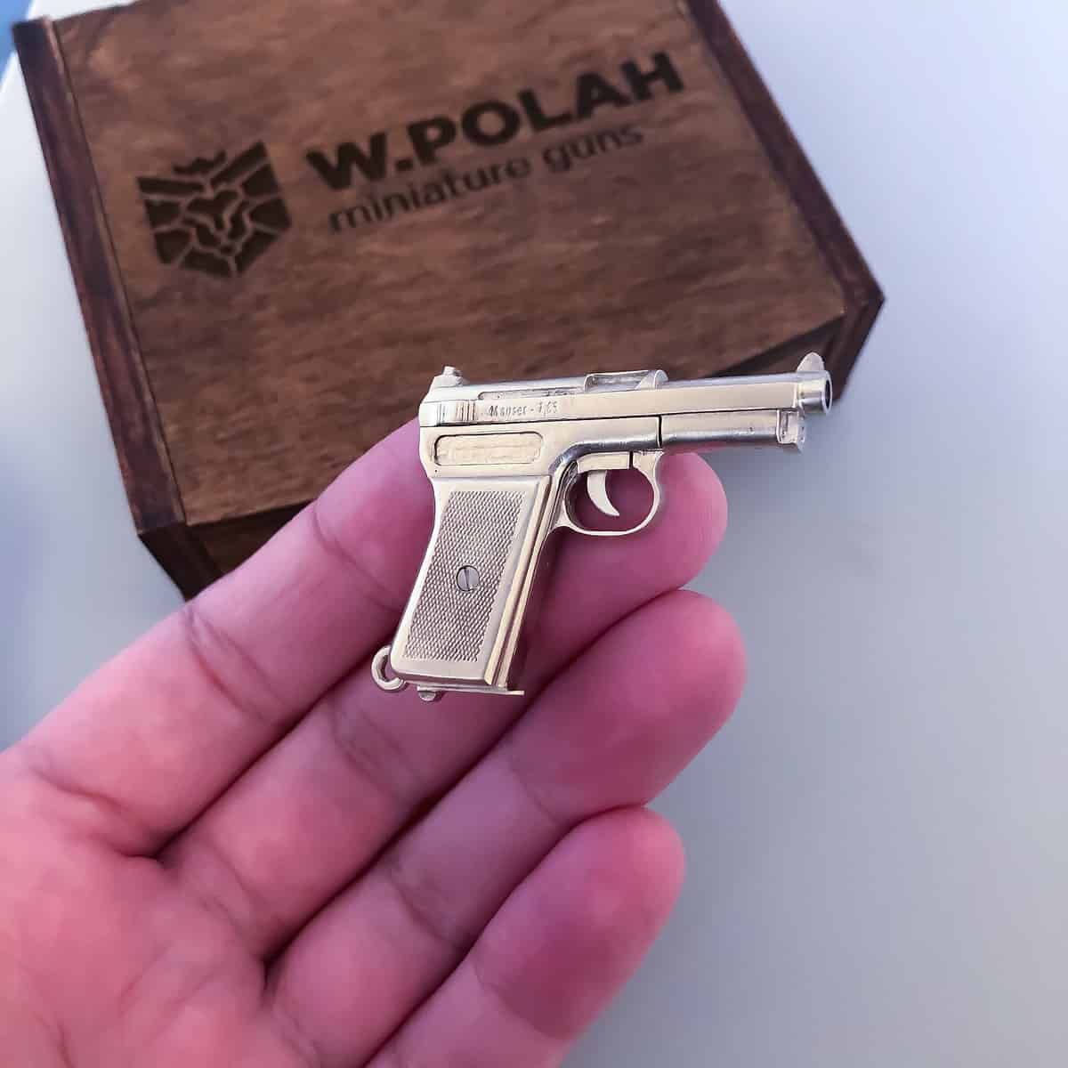 Mauser 7.65 (scale 1:4) Miniature Pistol Keychain