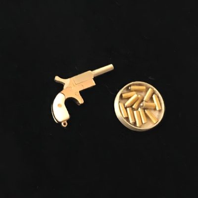 Golden 0.8mm Derringer Pistol (scale 1:10)