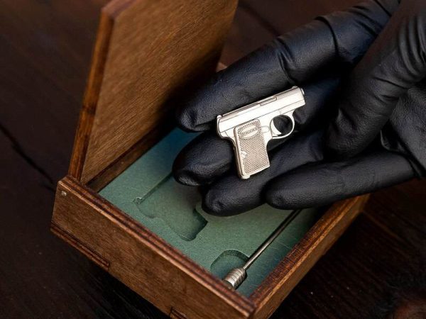 Tverdokhleb FN Baby Browning (scale 1:3) Miniature Gun Keychain