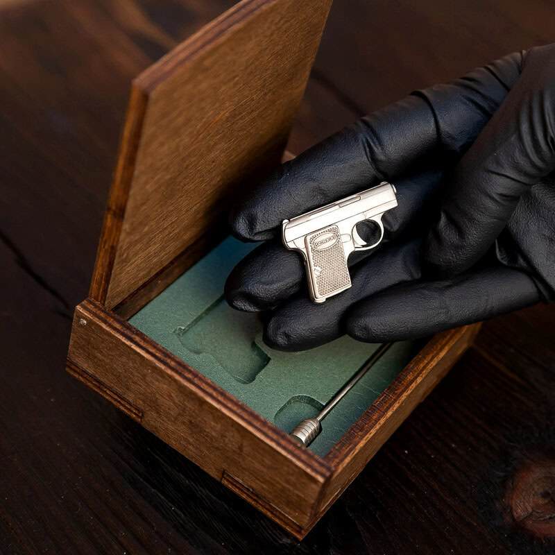 Tverdokhleb FN Baby Browning (scale 1:3) Miniature Gun Keychain