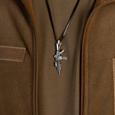 Rifle-HK416-Pendant-04.jpg Silver Jewelry Rifle Pendant HK416