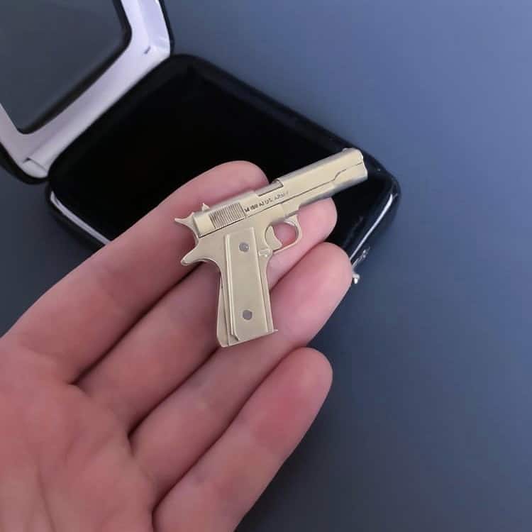 full-met-1.jpg 2mm pinfire gun Colt 1911 Scale 1/4 | Metal scale model