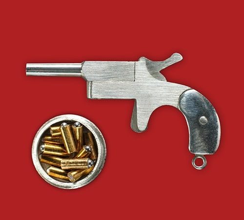 Derringer Silver Jewelry Gun (scale 1:6)